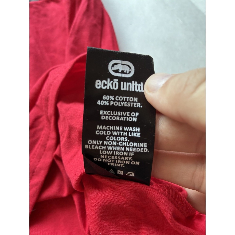 NEW!! Ecko Short Sleeve Tee Men's Large Red Streetwear Cotton - Picture 5 of 9